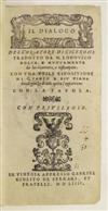 CICERO, MARCUS TULLIUS. Il Dialogo dell''Oratore. 1554(-55)